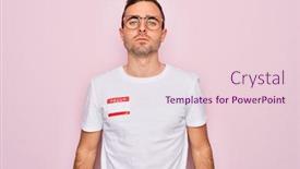  Presentation with face identification - Presentation with handsome-man-with-blue-eyes background and a lemonade colored foreground