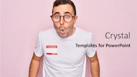  Presentation with face identification - Audience pleasing slide deck consisting of handsome-man-with-blue-eyes backdrop and a lemonade colored foreground