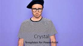  Presentation with blue eyes - Slides with handsome-man-with-blue-eyes background and a light blue colored foreground