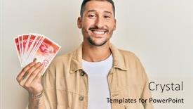 Presentation with israel - Audience pleasing slides consisting of handsome-man-with-tattoos-holding backdrop and a lemonade colored foreground