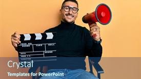  Presentation with video - Slide deck consisting of handsome-man-with-tattoos-holding background and a ocean colored foreground