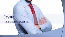 Presentation with sports manager - PPT theme having handsome-manager background and a sky blue colored foreground