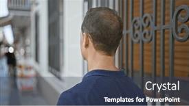  Presentation with appreciating - Slide set enhanced with handsome-mature-hispanic-man-seen and a ocean colored foreground