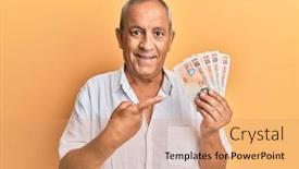  Presentation with united kingdom - Slide set enhanced with handsome-mature-man-holding-10 background and a coral colored foreground