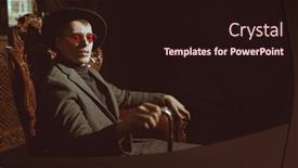  Presentation with gangster - Theme featuring handsome-mature-man-in-elegant background and a wine colored foreground