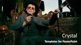  Presentation with gangster - Slide deck with handsome-mature-man-in-stylish background and a black colored foreground