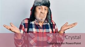  Presentation with winter - Theme featuring handsome-mature-man-wearing-winter background and a coral colored foreground