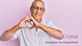  Presentation with romantic love - Slide deck having handsome-mature-senior-man-wearing background and a lemonade colored foreground