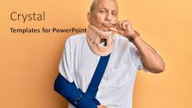  Presentation with cervical - Slide set featuring handsome-mature-senior-man-wearing background and a yellow colored foreground