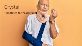  Presentation with cervical - Slide deck featuring handsome-mature-senior-man-wearing background and a yellow colored foreground