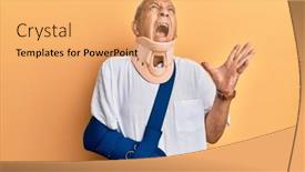  Presentation with cervical - Cool new slides with handsome-mature-senior-man-wearing backdrop and a yellow colored foreground