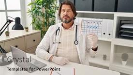  Presentation with attitude - Slide set having handsome-middle-age-doctor-man background and a soft green colored foreground