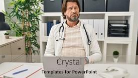  Presentation with crying - Slide deck featuring handsome-middle-age-doctor-man background and a  colored foreground