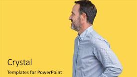  Presentation with elegant - Presentation theme enhanced with handsome middle age elegant senior background and a yellow colored foreground
