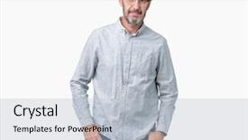  Presentation with simple art elegant - Slide deck featuring handsome middle age elegant senior background and a  colored foreground