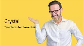  Presentation with cctv camera security system business - Cool new PPT layouts with handsome middle age elegant senior backdrop and a  colored foreground