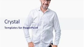  Presentation with simple business - Colorful slide set enhanced with handsome middle age elegant senior backdrop and a  colored foreground