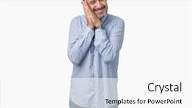  Presentation with elegant - PPT layouts consisting of handsome middle age elegant senior background and a  colored foreground