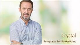  Presentation with elegant - PPT theme with handsome middle age elegant senior background and a soft green colored foreground