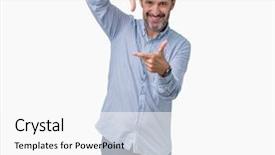  Presentation with elegant - Cool new theme with handsome middle age elegant senior backdrop and a  colored foreground