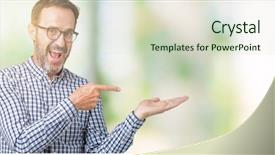  Presentation with elegant - Slide deck having handsome middle age elegant senior background and a  colored foreground