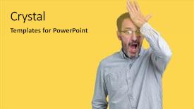  Presentation with elegant - Colorful presentation design enhanced with handsome middle age elegant senior backdrop and a  colored foreground