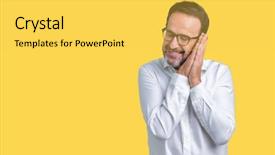  Presentation with elegant - Audience pleasing slide set consisting of handsome middle age elegant senior backdrop and a yellow colored foreground