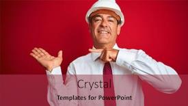  Presentation with security camera - Amazing slide deck having handsome middle age engineer man wearing security helmet over isolated red background amazed and smiling to the camera while presenting with hand and pointing with finger backdrop and a red colored foreground