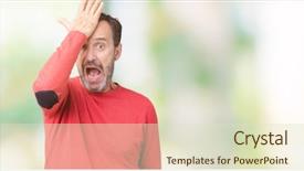  Presentation with memory - Cool new PPT theme with handsome middle age hoary senior backdrop and a  colored foreground