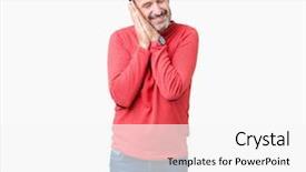  Presentation with closed - PPT theme enhanced with handsome middle age hoary senior background and a white colored foreground