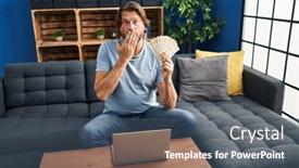  Presentation with danish - Slides featuring handsome-middle-age-man-holding background and a ocean colored foreground