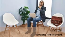  Presentation with sore throat - PPT layouts with handsome-middle-age-man-sitting background and a  colored foreground