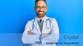  Presentation with camera - Presentation theme consisting of handsome-middle-age-man-wearing background and a light blue colored foreground