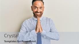  Presentation with forgiveness - Presentation design having handsome-middle-age-man-wearing background and a light blue colored foreground