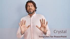  Presentation with forbidden - Presentation design featuring handsome-middle-age-man-wearing background and a soft green colored foreground