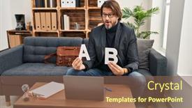  Presentation with dyslexia - Theme with handsome-middle-age-man-working background and a tawny brown colored foreground