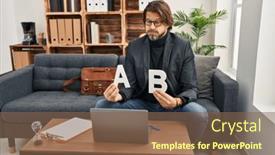  Presentation with dyslexia - Slides having handsome-middle-age-man-working background and a tawny brown colored foreground