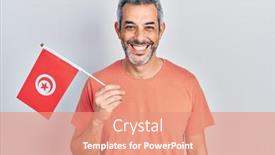  Presentation with grey - Cool new PPT layouts with handsome-middle-age-man backdrop and a coral colored foreground
