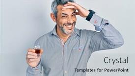  Presentation with whiskey - Presentation theme consisting of handsome-middle-age-man background and a  colored foreground