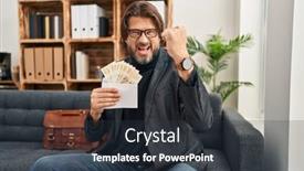  Presentation with anger - Presentation theme having handsome-middle-age-man background and a tawny brown colored foreground