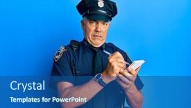  Presentation with ticket - Slide set enhanced with handsome-middle-age-mature-man background and a ocean colored foreground