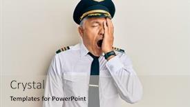  Presentation with face pain - PPT theme enhanced with handsome-middle-age-mature-man background and a soft green colored foreground