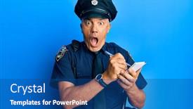  Presentation with ticket - Slide deck having handsome-middle-age-mature-man background and a ocean colored foreground