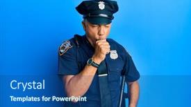  Presentation with health care - Audience pleasing presentation design consisting of handsome-middle-age-mature-man backdrop and a ocean colored foreground