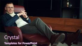  Presentation with rich man - Colorful presentation theme enhanced with handsome-middle-aged-man backdrop and a wine colored foreground