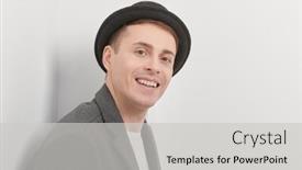  Presentation with aged - Slides having handsome-middle-aged-man background and a light gray colored foreground