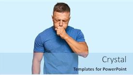  Presentation with health care - PPT layouts enhanced with handsome-muscle-man-wearing-casual background and a light blue colored foreground