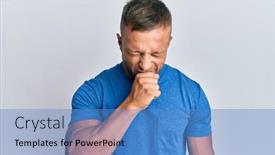  Presentation with health-care - Slide set featuring handsome-muscle-man-wearing-casual background and a teal colored foreground