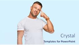  Presentation with great idea - Cool new PPT layouts with handsome-muscle-man-wearing-casual backdrop and a sky blue colored foreground