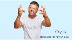  Presentation with muscle - Cool new presentation theme with handsome-muscle-man-wearing-casual backdrop and a sky blue colored foreground